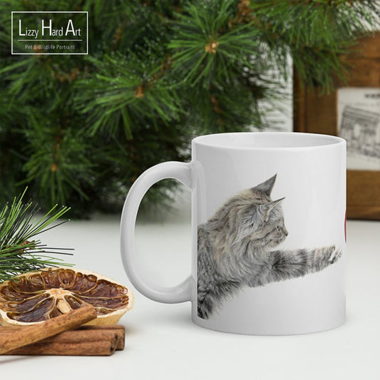CLEARANCE | Original Hand Drawn Design | Christmas Cat Mug