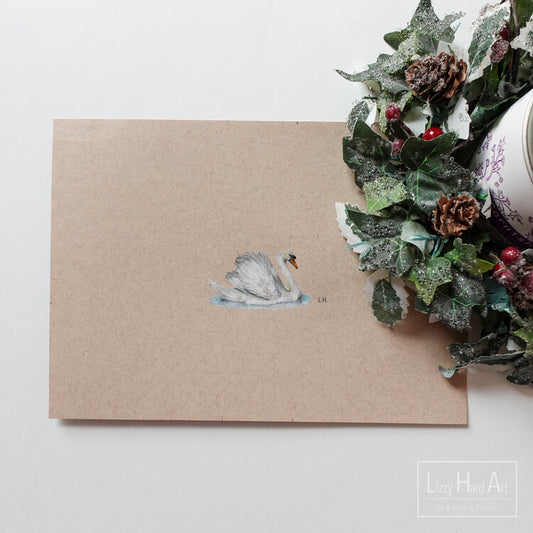 Swan | Original Artwork | Miniature Drawing