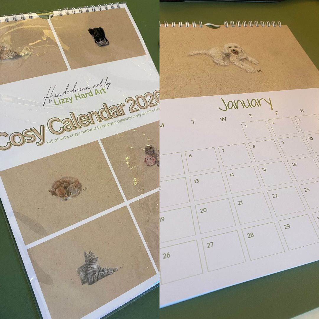 2026 Calendar | Cosy Creatures Calendar | Hand-Drawn Animal Artwork