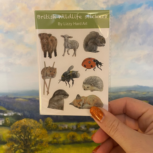 Sticker Sheet | Hand Drawn Animal Designs | British Wildlife