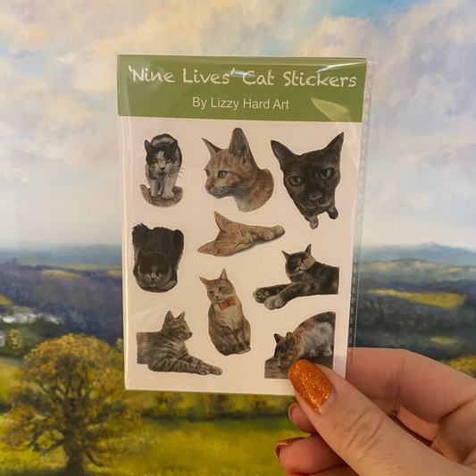 Sticker Sheet | Hand Drawn Animal Designs | Cats