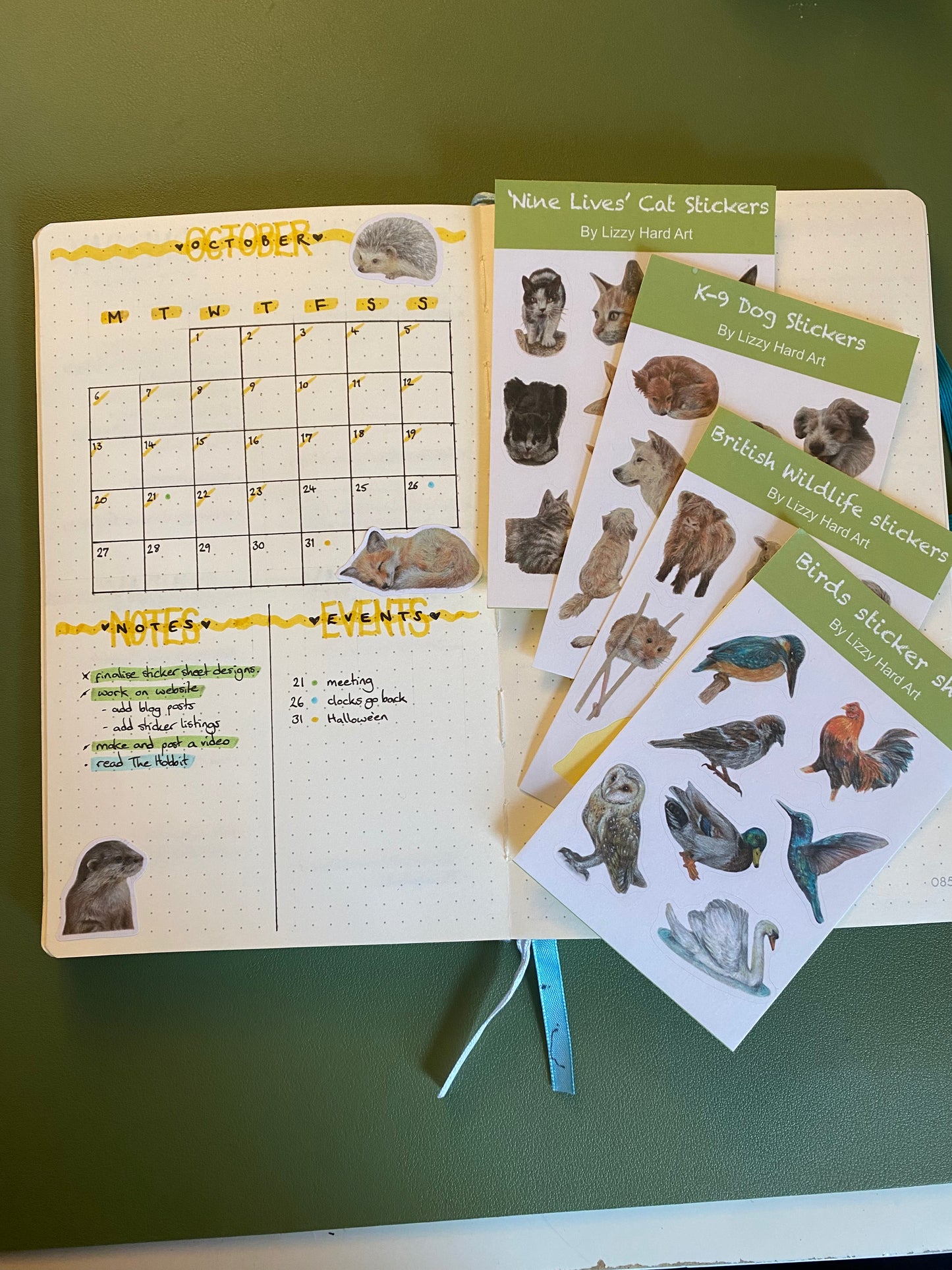 Sticker Sheet | Hand Drawn Animal Designs | British Wildlife