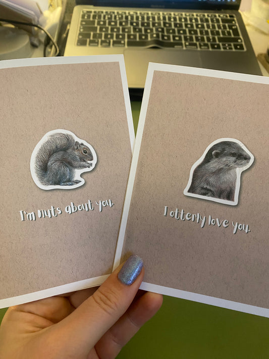 I Otterly Love You Otter | Valentines Card