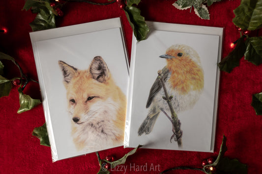 CLEARANCE | Pack of 5 Large Fox Greetings Cards