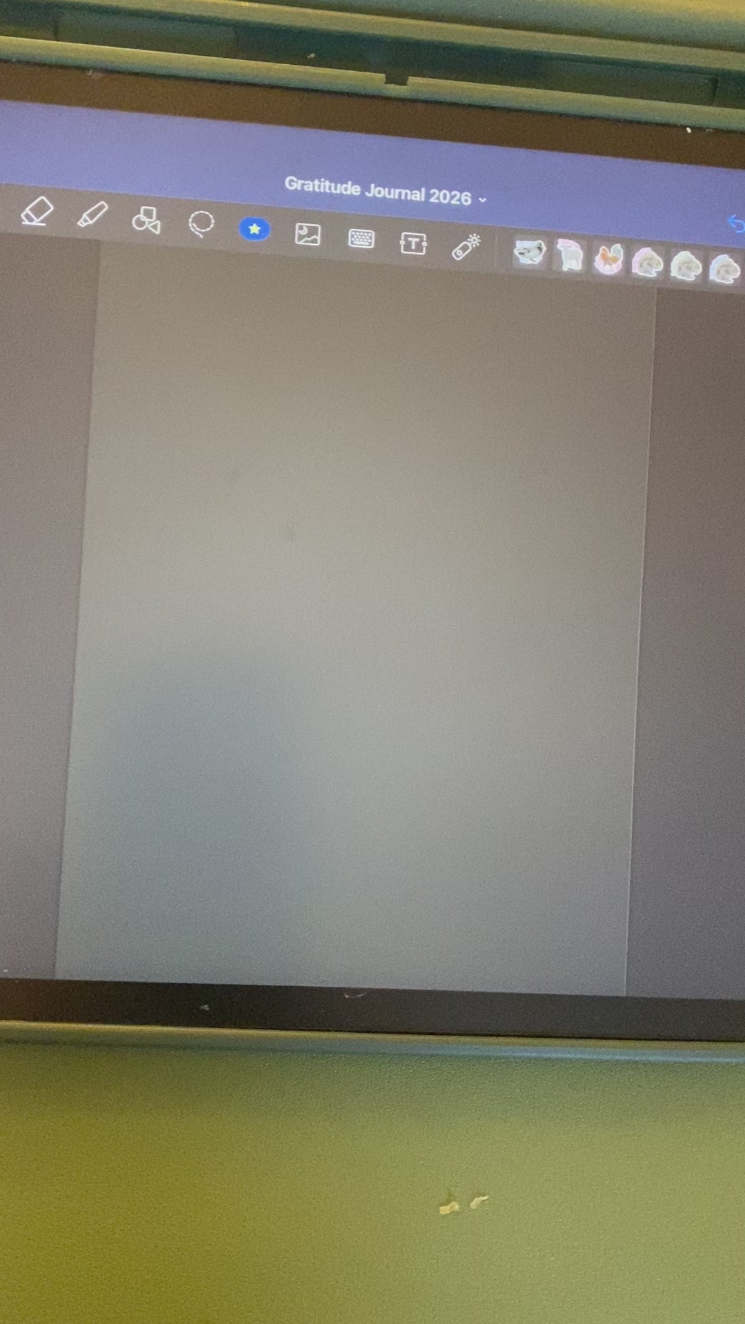 Animal Pun Digital Stickers on Goodnotes page. Green, pink and blue text options. Resize and move easily.