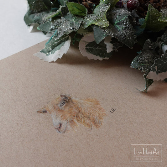 Goat | Original Artwork | Miniature Drawing