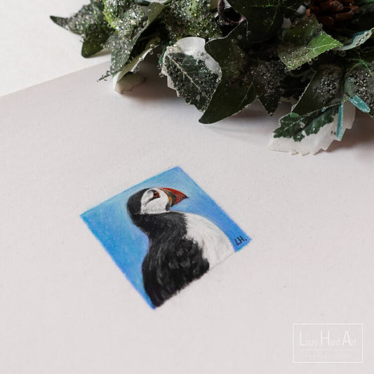 Puffin | Original Artwork | Miniature Drawing