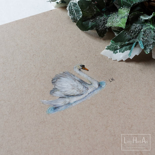 Swan | Original Artwork | Miniature Drawing