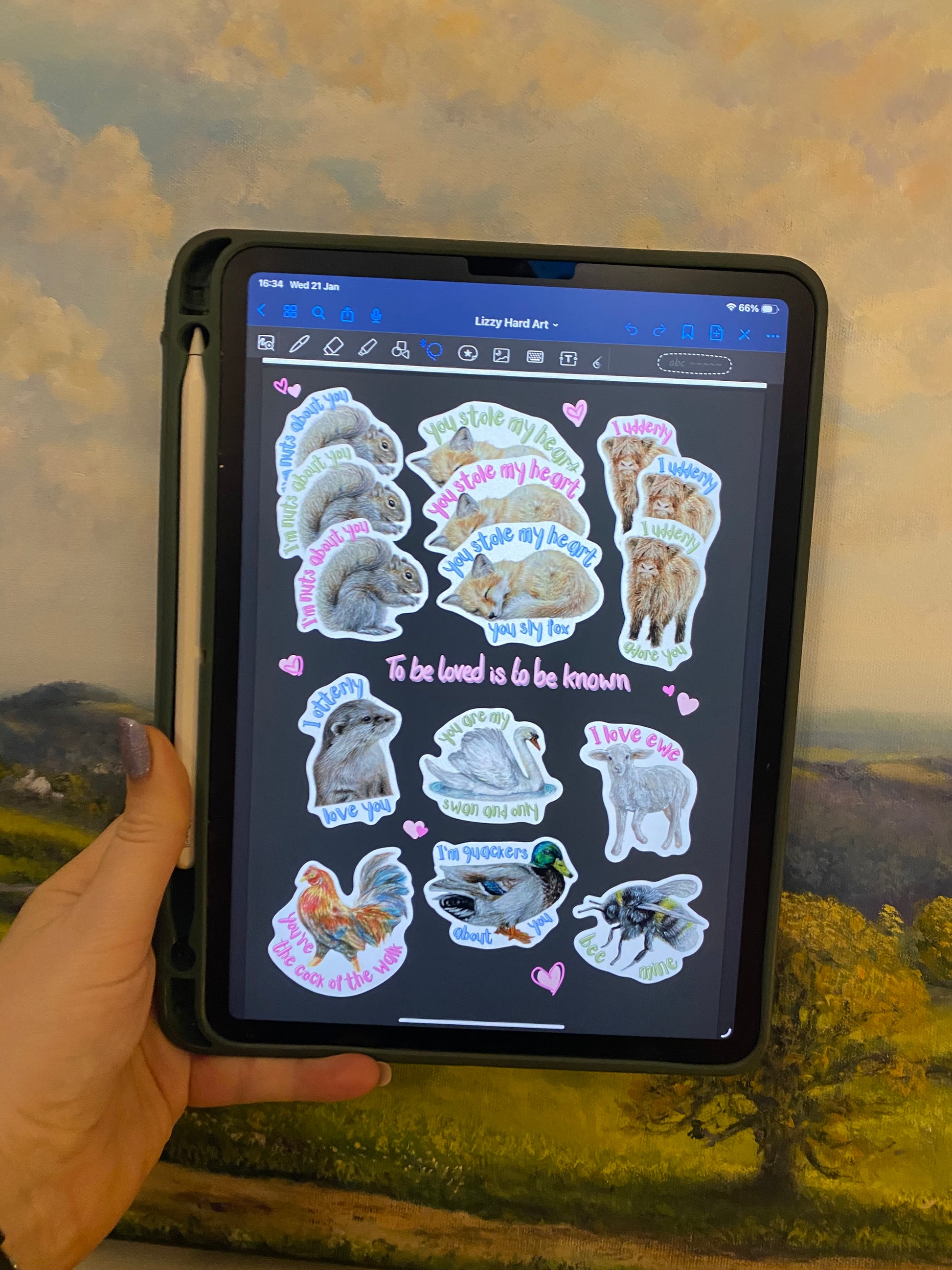 Animal Pun Digital Stickers on Goodnotes on iPad